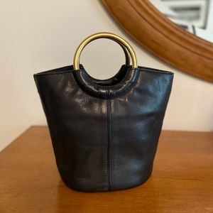 J Crew Bucket Bag with Brass Ring Handles